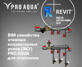 У нас скоро появятся BIM-семейства этажных коллекторных узлов PRO AQUA  для систем водоснабжения PRO AQUA